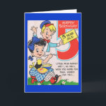 Cartão de Aniversário Vintage 5<br><div class="desc">Cartão de aniversário de 5 do Retro Vintage</div>