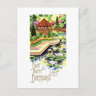 Cartão de Aniversário Vintage Happy