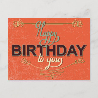 Cartão de Aniversário Vintage nº 6