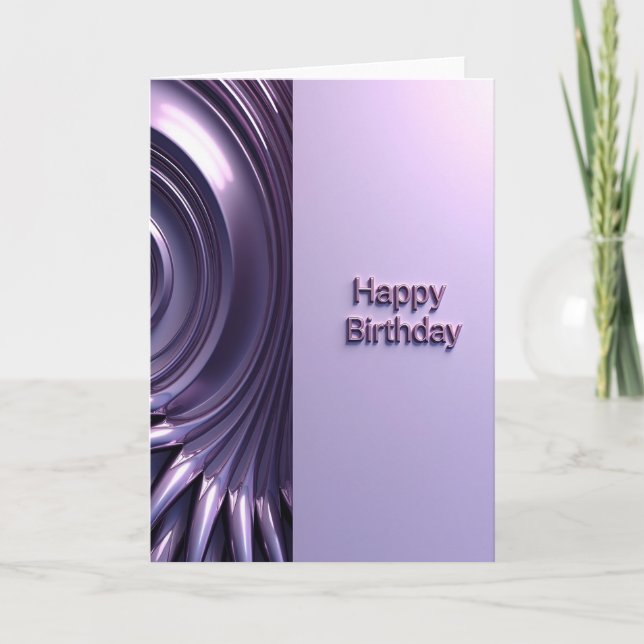 Cartão de Aniversário Violet Ripple (Frente)