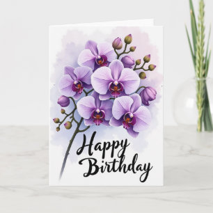 Cartão de Aniversário Violeta Flor Doce