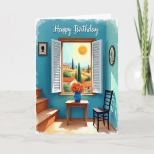 Cartão de Aniversário Vista Ensolarada