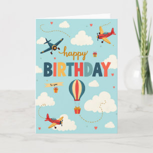 Cartão de Aniversário Voo no Céu