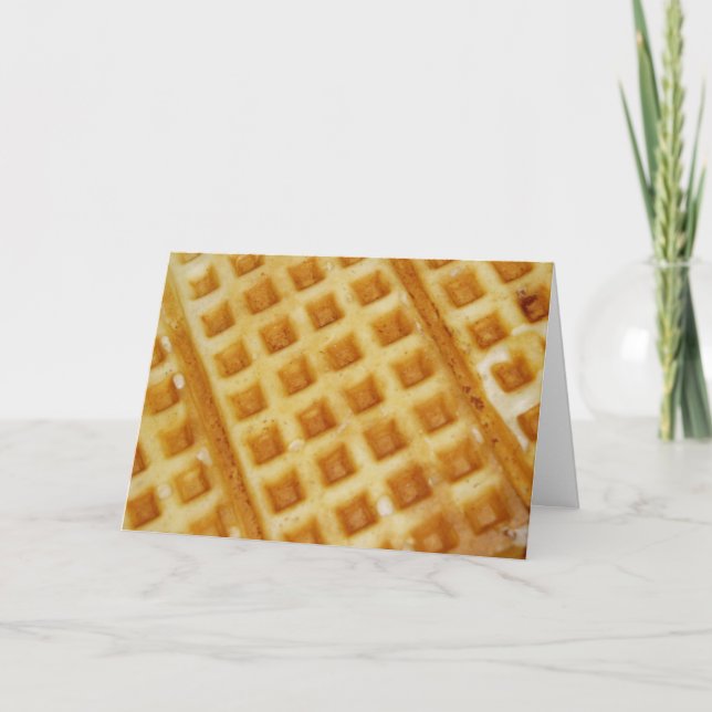 Cartão de aniversário "Waffle" (Frente)