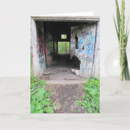 Cartão de Aniversário "Walcott Insane Asylum Doorw