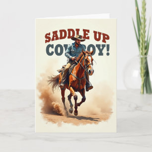 Cartão de Aniversário Western Rider
