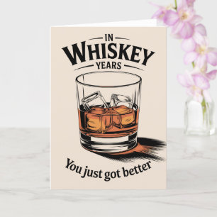 Cartão de aniversário Whiskey para o Pai