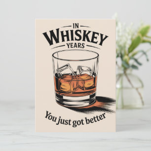 Cartão de aniversário Whiskey para o Pai