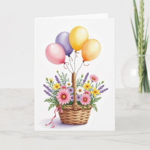 Cartão de Aniversário Wicker Bloom