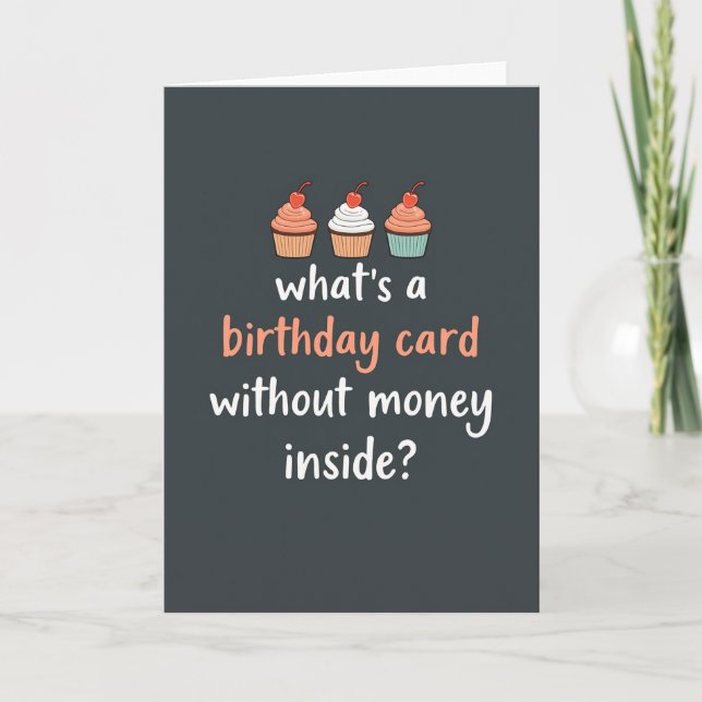 Cartão de Aniversário Witty Cupcake (Frente)