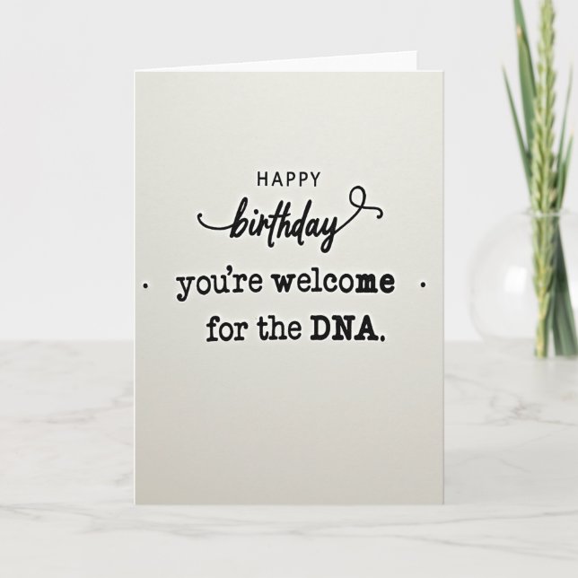 Cartão de Aniversário Witty Dna (Frente)