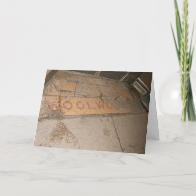 Cartão de aniversário "WOOLWORTH Sidewalk" (Frente)