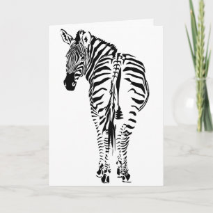 Cartão de Aniversário Zebra