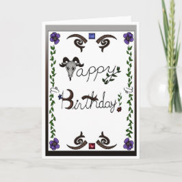 Cartão de Aniversário Zodiac Capricórnio