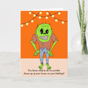 Cartão de aniversário Zombie engraçado para qualqu