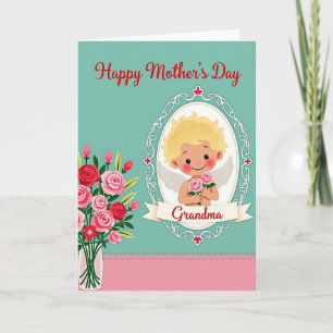 Cartão de Anjo do Dia das Mães Doce