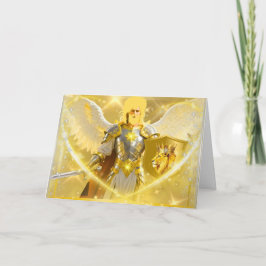 Cartão de Anjo Guerreiro Poderoso