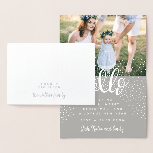 CARTÃO DE ANO NOVO DA NEVE HELLO (Exibição)