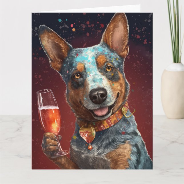 Cartão de Ano Novo de Gado Australiano (Frente)