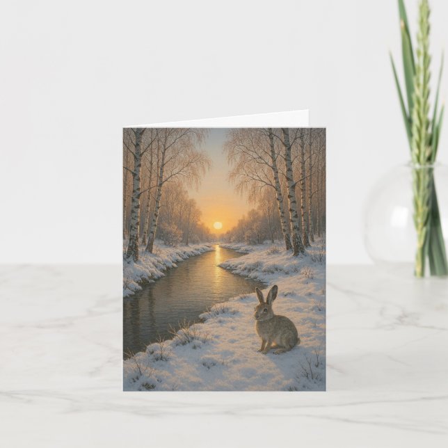 Cartão de Ano Novo dobrado  (Frente)