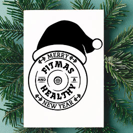 Cartão de Ano Novo para a Feliz de Natal e Saúde