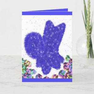 Cartão de Ano Novo para cães com neve legal