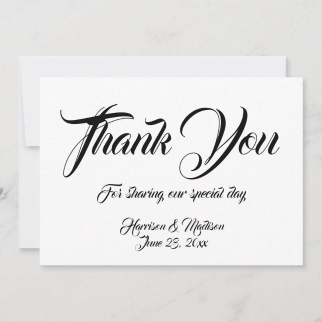 Cartão de anotação Personalizado de Script Elegant (Frente)