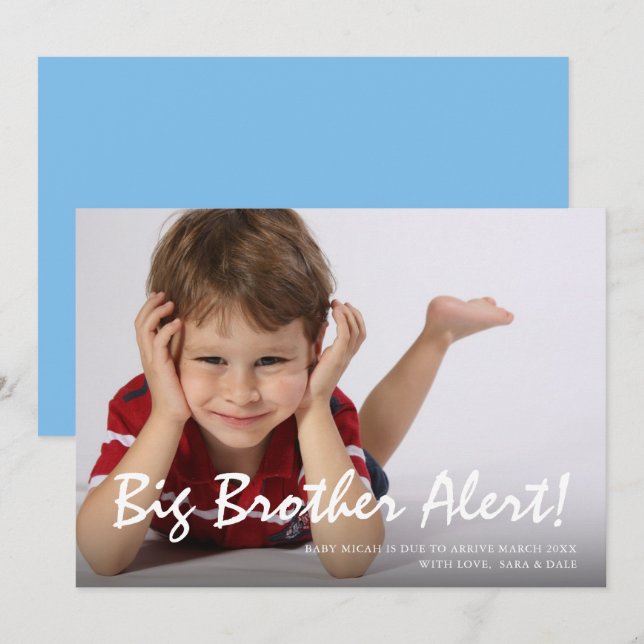 Cartão de Anúncio Azul Big Brother (Frente/Verso)