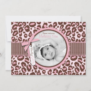 Cartão de Anúncio da Menina Cheetah