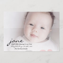 Cartão de Anúncio de Adoção de Deus