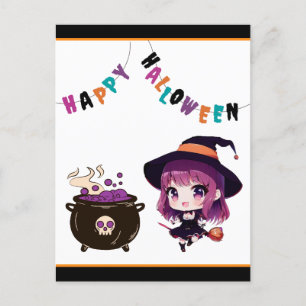 Cartão de Anúncio de Anime/Halloween/Witch/Fall Fl