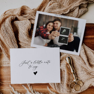 Cartão de Anúncio de Bebê Formal para Caligrafia