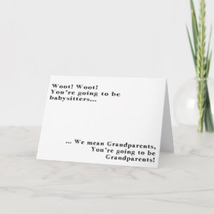 Cartão de Anúncio de Bebê para Avós