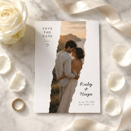 Cartão de Anúncio de Casamento com Silhueta de Pin