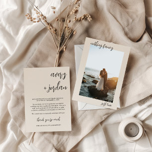 Cartão de Anúncio de Casamento de Elopement Fotogr