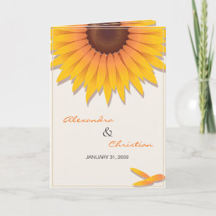 Cartão de Anúncio de Casamento de Girassol 2