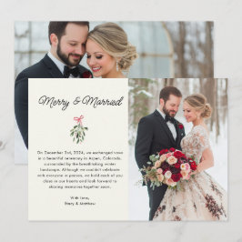 Cartão de Anúncio de Casamento Fotográfico para fe