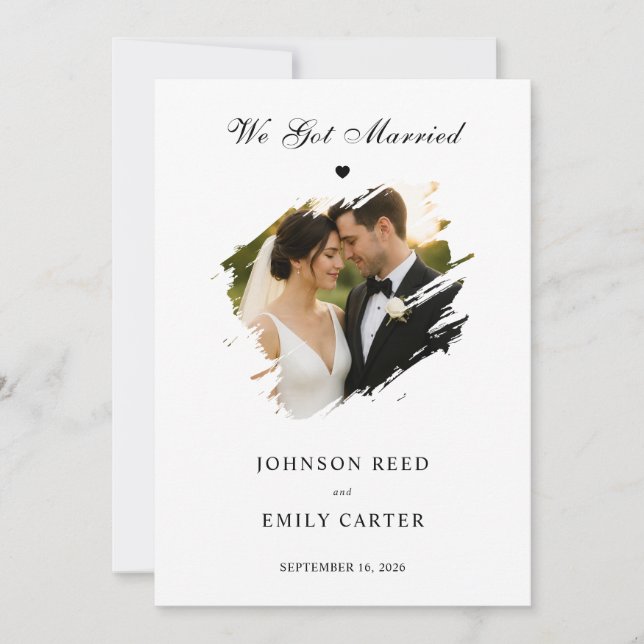 Cartão de Anúncio de Casamento Personalizado (Frente)