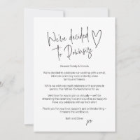 Cartão de Anúncio de Casamento Simplificado