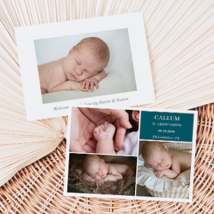 Cartão de Anúncio de Colagem de Fotos de Bebê em T
