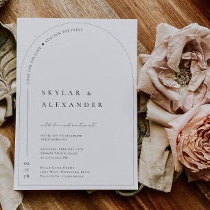 Cartão de Anúncio de Convite à Festa de casamento 