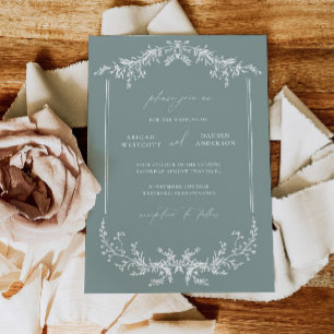 Cartão de Anúncio de Convite de Casamento Dusty Sa