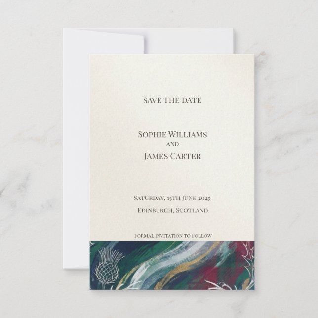 Cartão de Anúncio de Data de Casamento Dark Teal T (Frente)