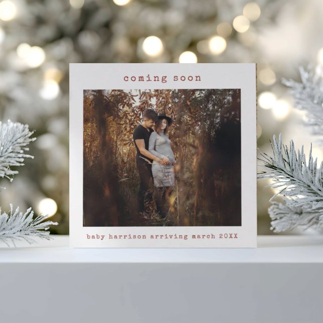 Cartão de Anúncio de Férias em Breve (Criador carregado)