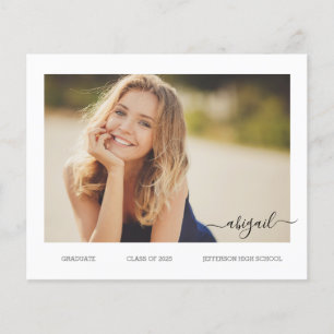 Cartão de Anúncio de Formando de Foto do Mais velh