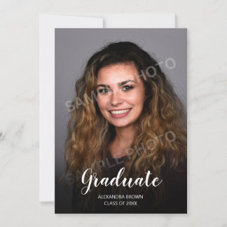 Cartão de Anúncio de Formatura com Foto