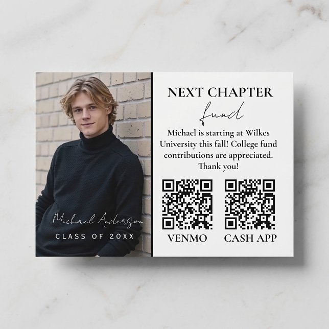 Cartão de Anúncio de Formatura com Foto Moderno (#graduation #announcementphoto #graduation #cardmodern #graduationminimal #graduation #cardsenior )