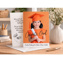 Cartão de Anúncio de Formatura da Educação Infanti