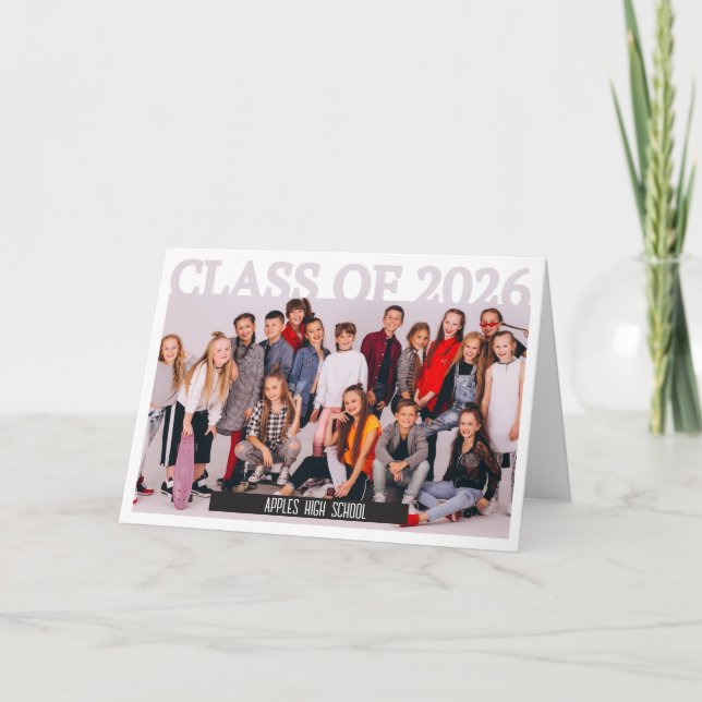 Cartão de Anúncio de Formatura da Turma de 2026 (Frente)