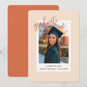Cartão de anúncio de formatura de foto instantânea